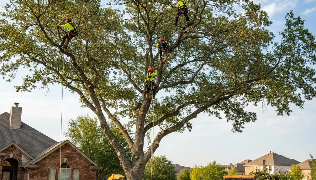 Professional tree removal service in Arlington TX safely clearing residential property trees